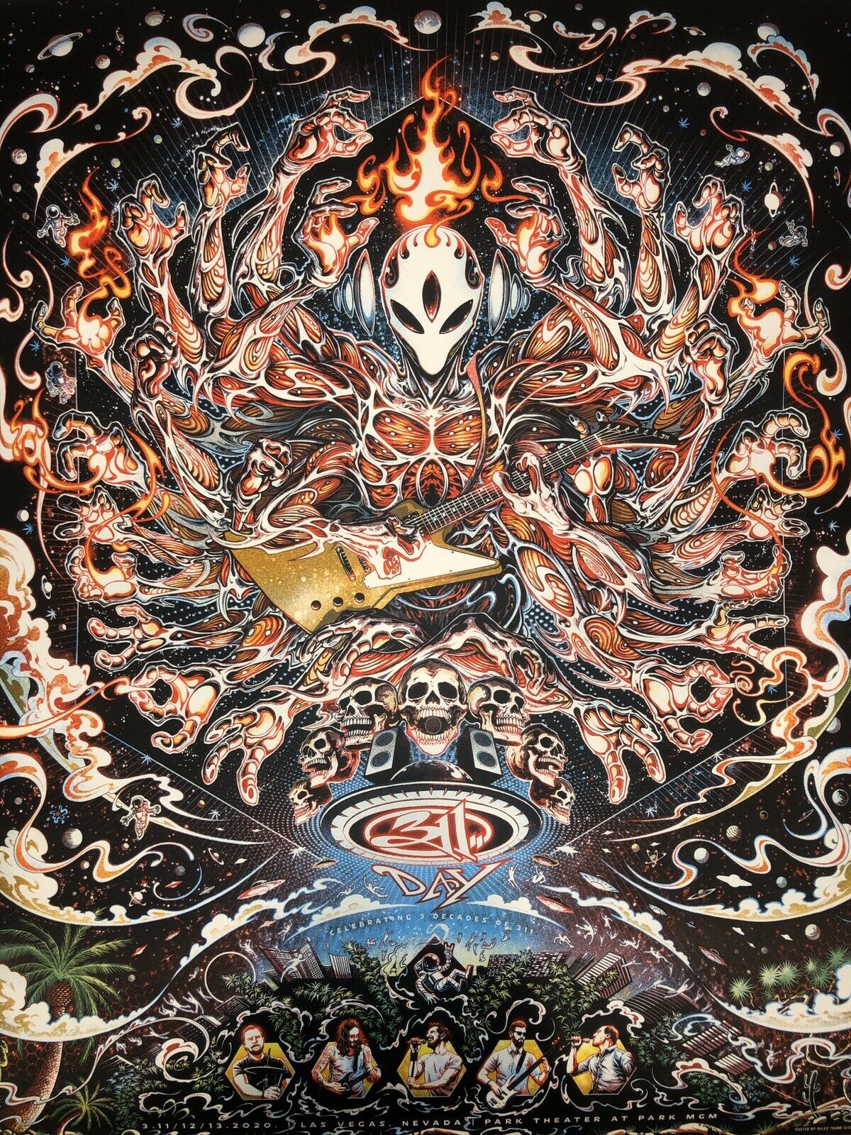 311 Las Vegas 2020 by Miles Tsang, 18" x 24" Screen Print