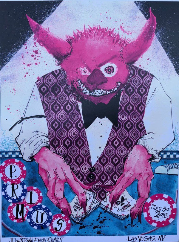 Primus Las Vegas 2018 (foil variant) by Joey Feldman, 18" x 24" Screen Print