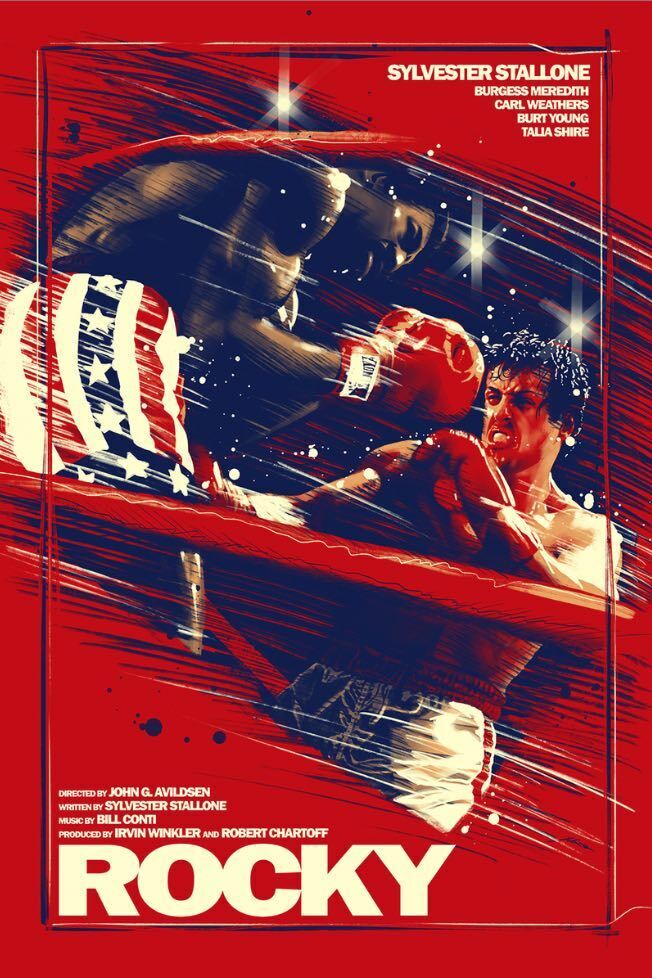 Rocky by Yvan Quinet, 24" x 36" Screen Print