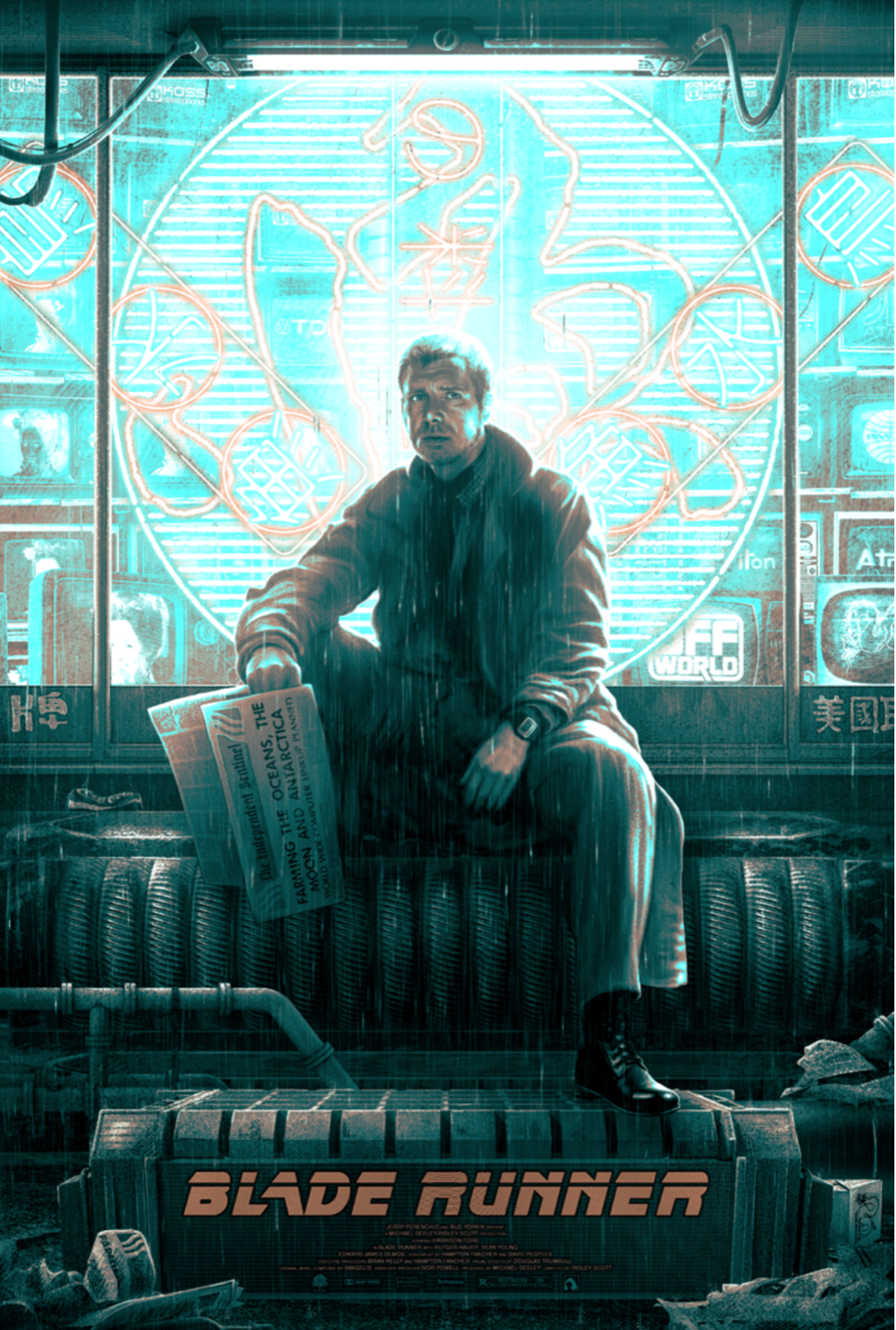 Blade Runner by Kevin Wilson, 24" x 36" Screen Print