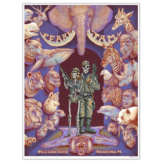 Pearl Jam Philadelphia 2020 by Emek, 18" x 24" Screen Print