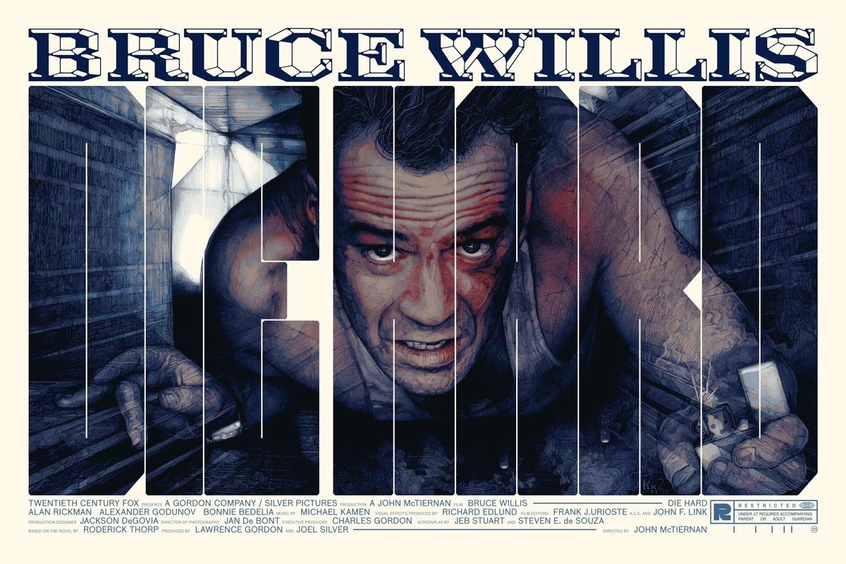 Die Hard by Krzysztof Domaradzki, 24" x 36" Screen Print