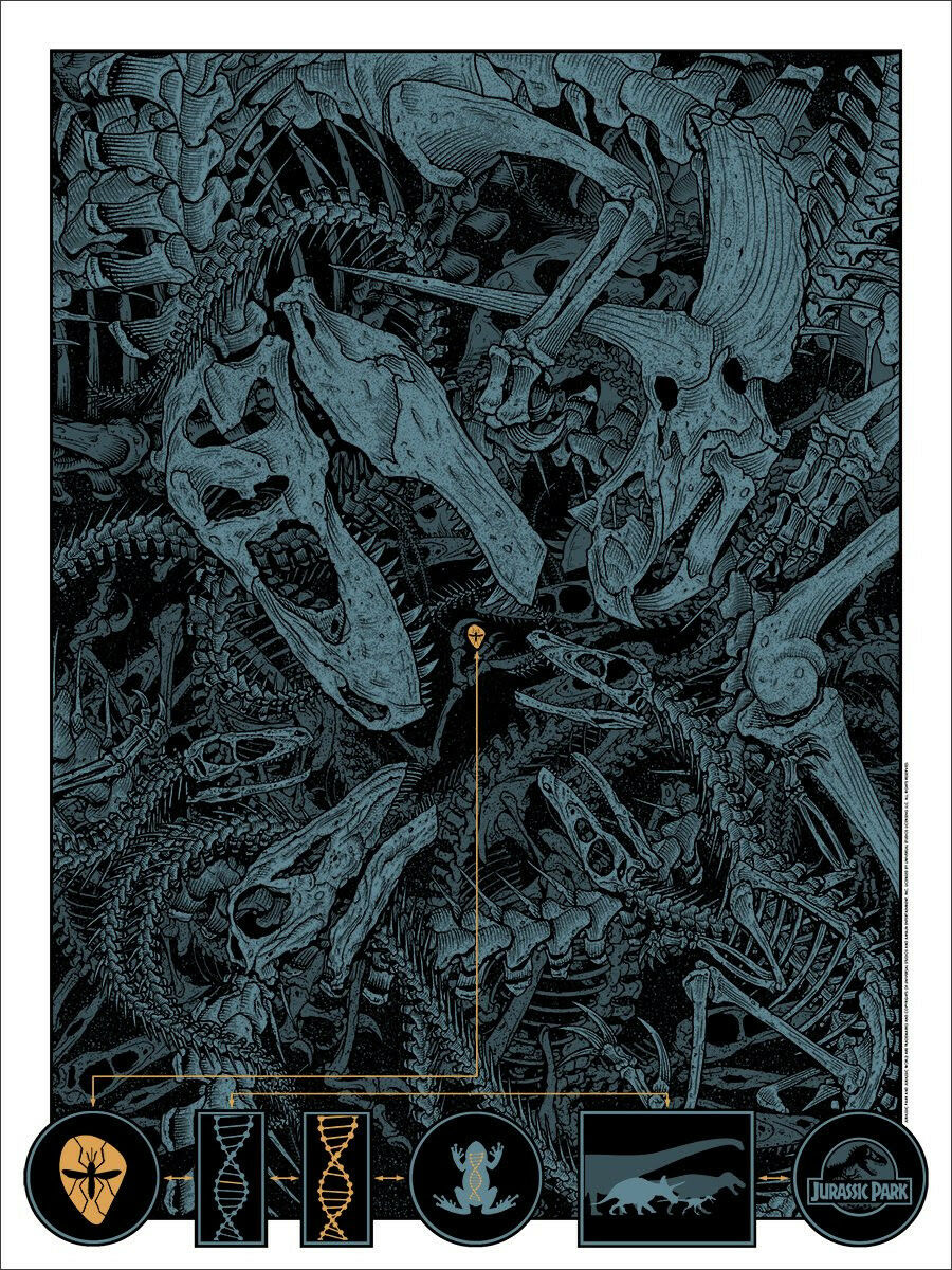 Jurassic Park by Dan McCarthy, 18" x 24" Screen Print