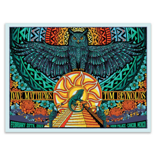 Dave Matthews Band Cancun 2022 N3 by Todd Slater, 24" x 18" Screen Print