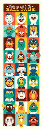 Take Me Out to the Ball Game by Dave Perillo, 12" x 36" Screen Print