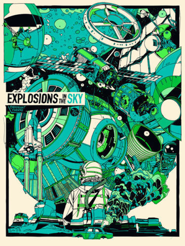 Explosions in the Sky Austin 2016 by Tyler Stout, 18" x 24" Screen Print