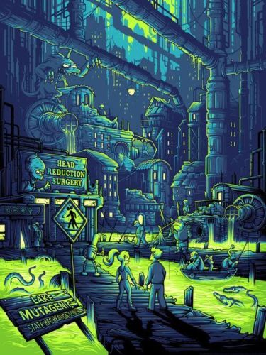 Futurama, 18" x 24" Screen Print