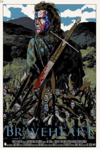 Braveheart by Chris Marshall, 24" x 36" Screen Print