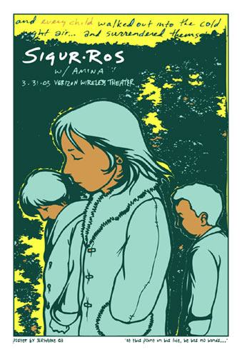 Sigur Ros Irvine 2013 by Jermaine Rogers, 15" x 21" Screen Print