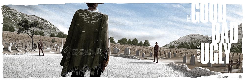 The Good, the Bad and the Ugly by JC Richard, 12" x 36" Screen Print