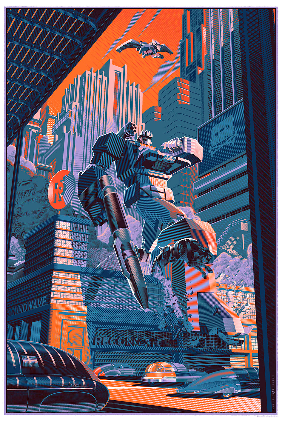 Transformers (Soundwave) by Laurent Durieux, 24" x 36" Screen print with Metallic Inks