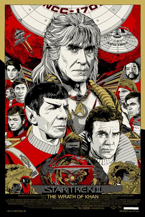Star Trek II: The Wrath of Khan by Tyler Stout, 24" x 36" Screen Print