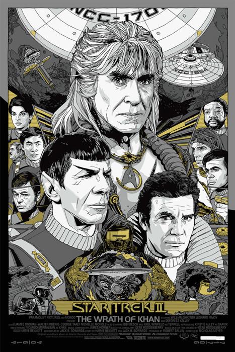 Star Trek II: The Wrath of Khan (Variant) by Tyler Stout, 24" x 36" Screen Print