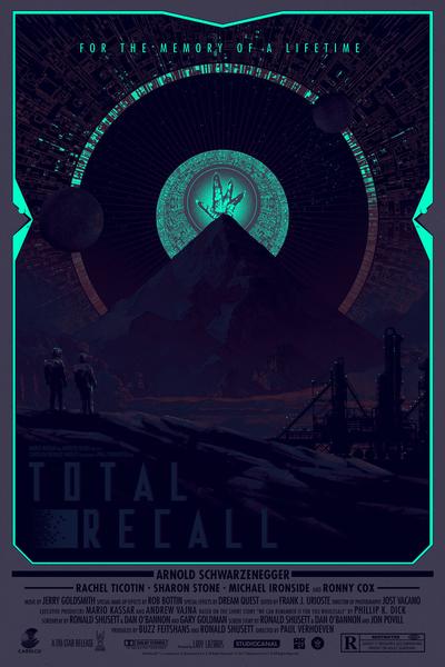 Total Recall (Variant GID) by Matt Ferguson, 24" x 36" Screen Print w/ Glow in the Dark Inks