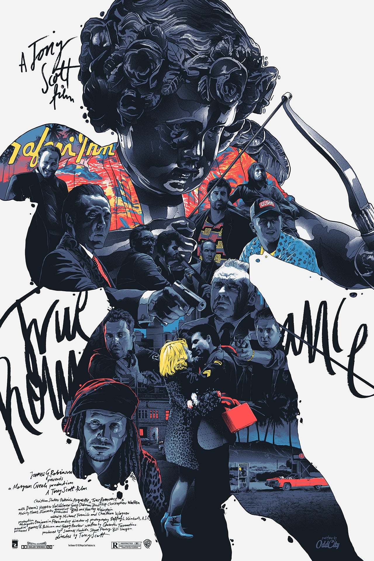 True Romance (Detroit) by Gabz, 24" x 36" Screen Print