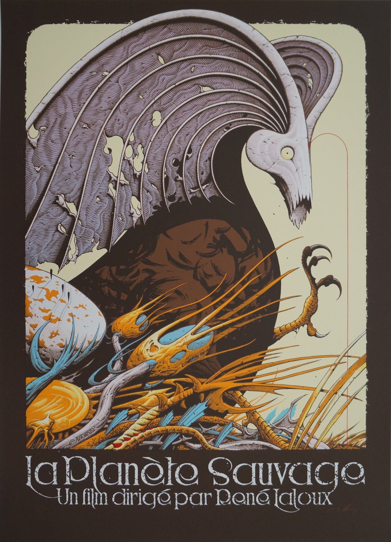 La Planete Sauvage (Fantastic Planet) by Aaron Horkey, 20" x 28" Screen Print