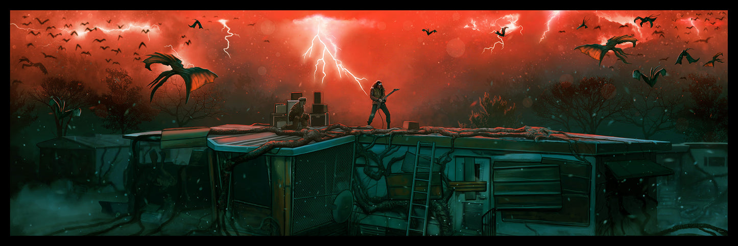 Stranger Things Dungeon Master Variant A by Pablo Olivera, 36" x 12" Fine Art Giclee