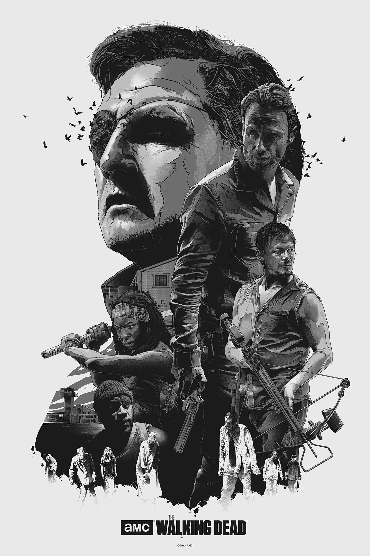 The Walking Dead by Gabz, 24" x 36" Screen Print