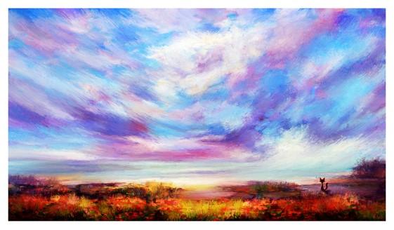 Webster Fox #26 by Mark Chilcott, 24" x 14" Fine Art Giclee