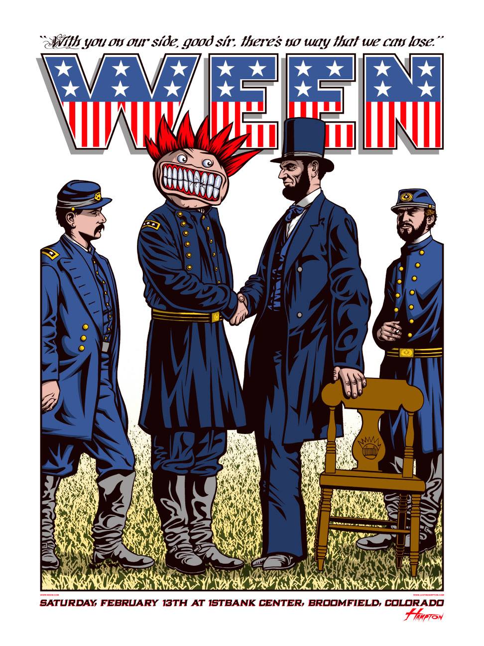 Ween Broomfield 2016 by Justin Hampton, 18" x 24" Screen Print