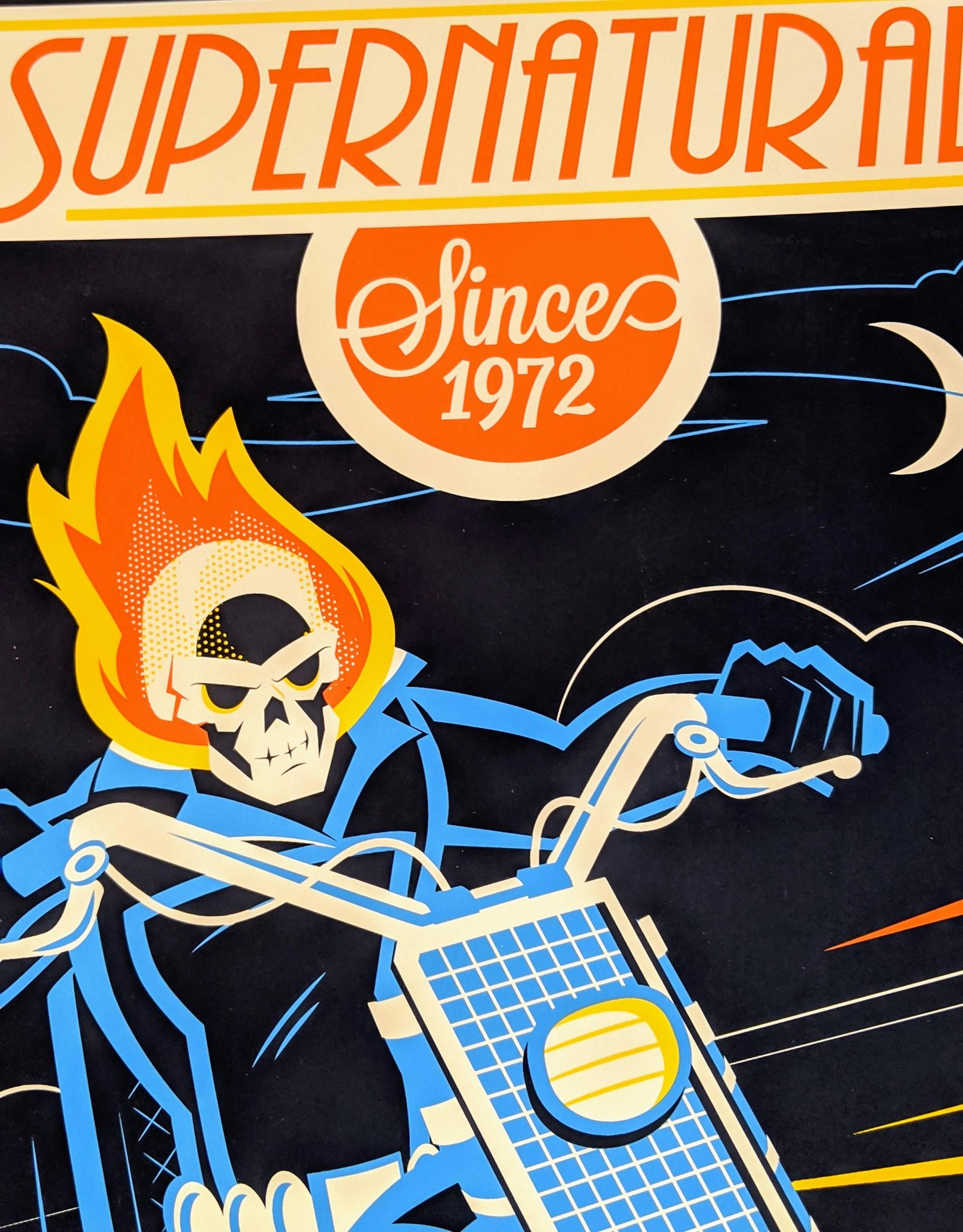 Ghost Rider (Signed by Roy Thomas) by Dave Perillo, 12" x 24" Screen Print