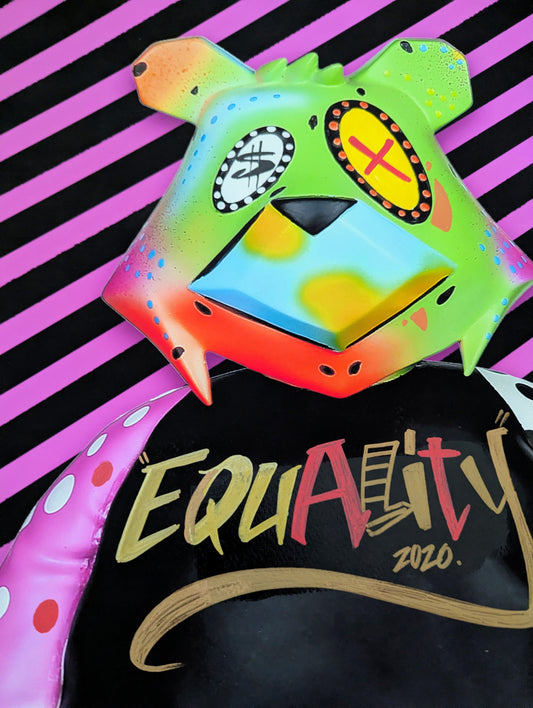 JP Money Bear Justice Equality For All (HAND FINISHED HPM) by King Saladeen