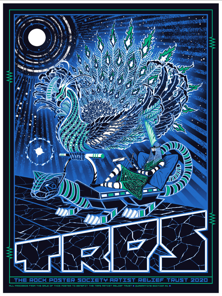TRPS Rock Poster Society 2020 (Variant) by Brad Klausen, 18" x 24" Screen Print