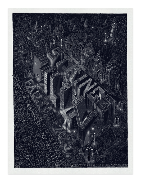 Billy Strings Fall Tour 2025 by David Welker, 18" x 24" Screen Print