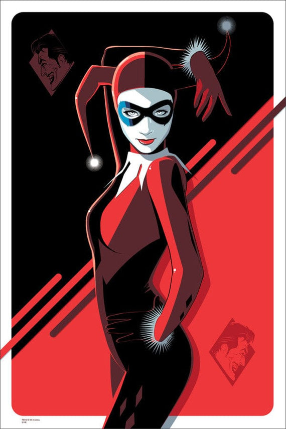 Batman The Animated Series (Harley Quinn) by Craig Drake, 24" x 36" Screen Print