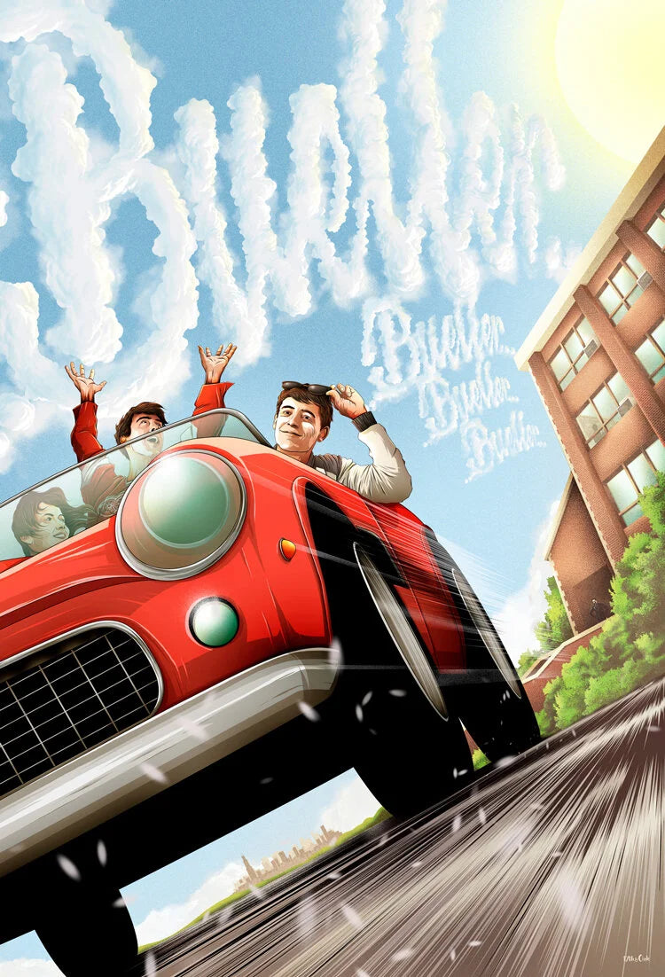 Ferris Bueller's Day Off by 17th & Oak, 24" x 36" Fine Art Giclee