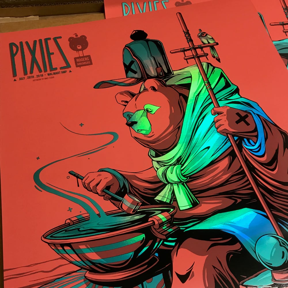 Pixies Rogers 2018 by Mike Fudge, 18" x 24" Screen Print