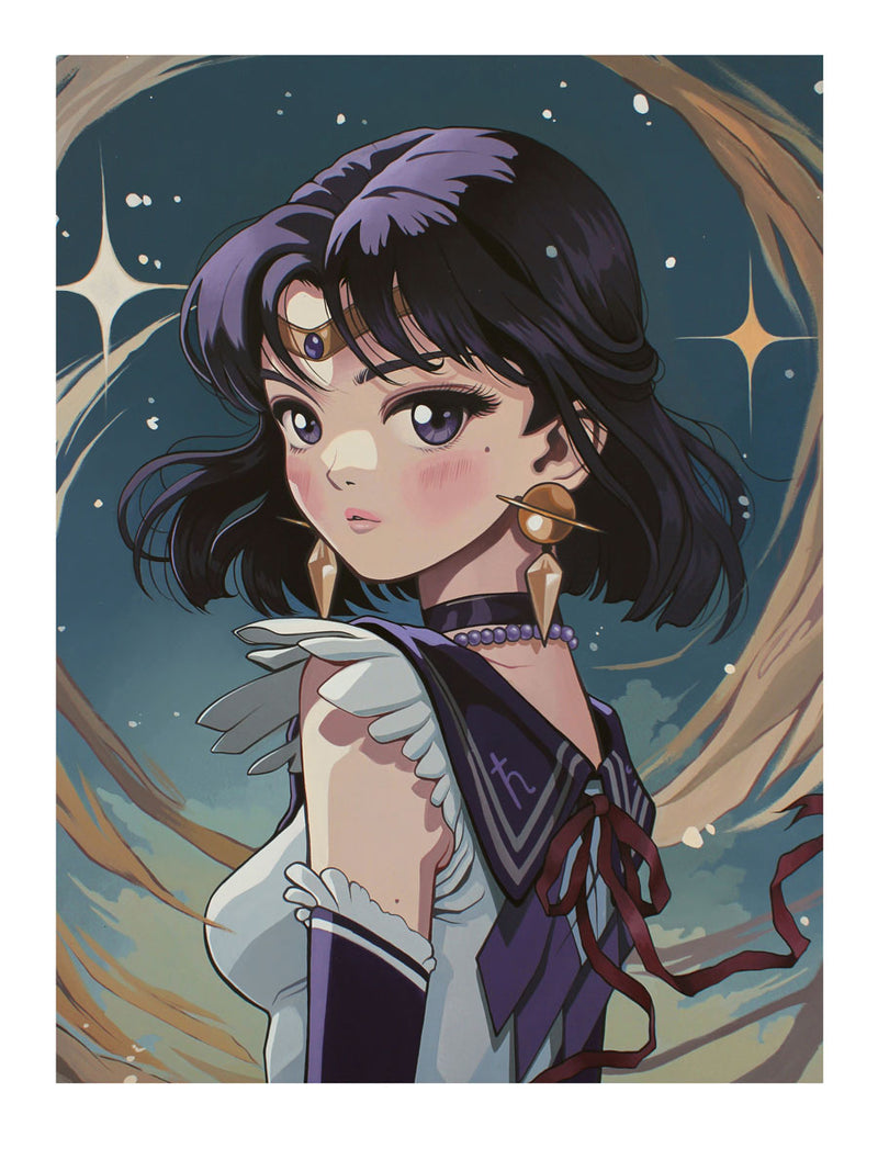 Sailor Saturn Moon (HAND EMBELLISHED) by Sarah Joncas