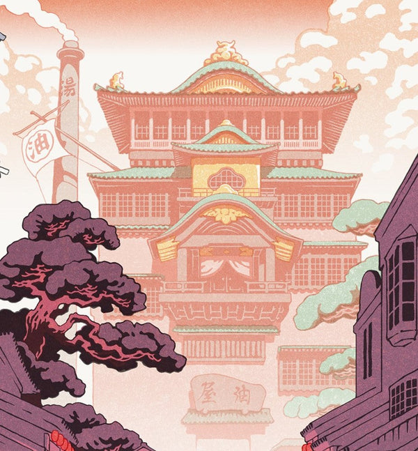 Spirited Away (Ukiyo-e A New Friend from Long Ago) by Jed Henry