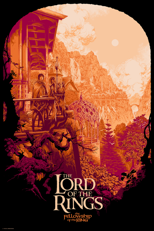 Lord of the Rings Fellowship of the Ring by Ken Taylor, 24" x 36" Screen Print