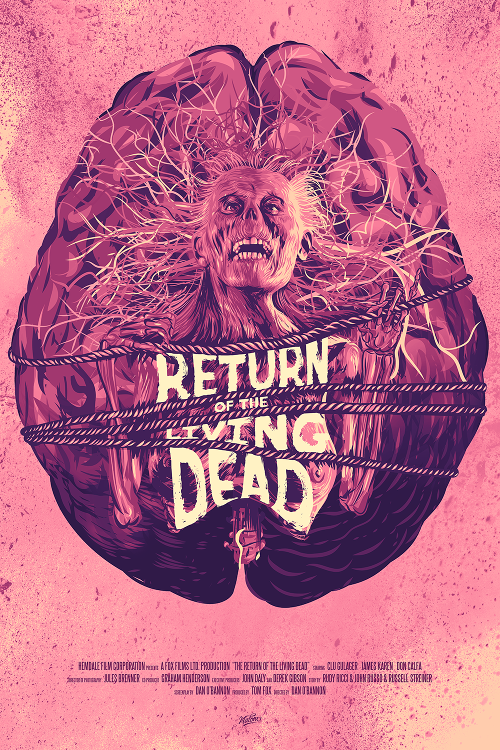 Return of the Living Dead (Pink 16x24) by Malone, 16" x 24" Fine Art Giclee