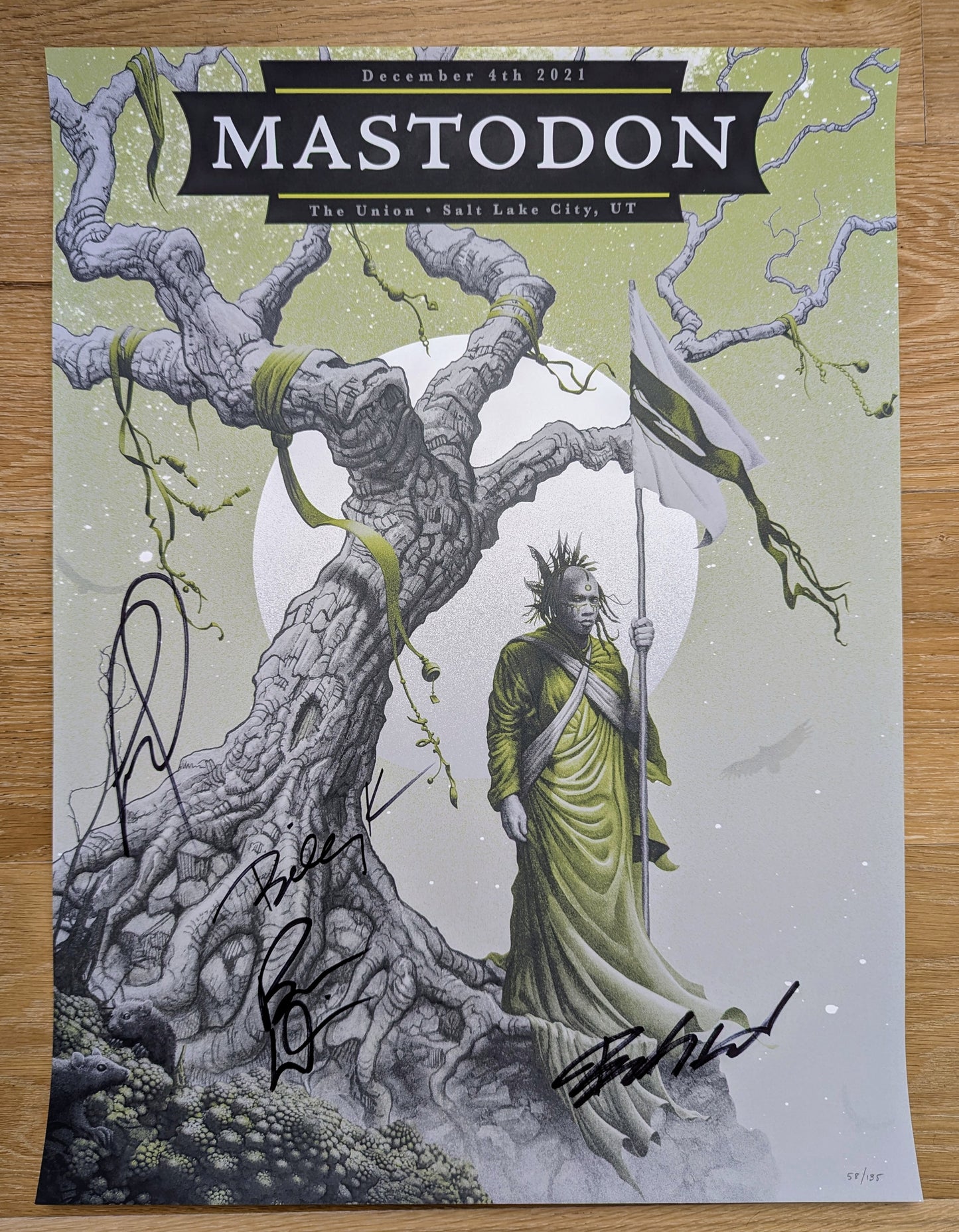 Mastodon Salt Lake City 2021 (BAND SIGNED Authograph) by Ron Ransom