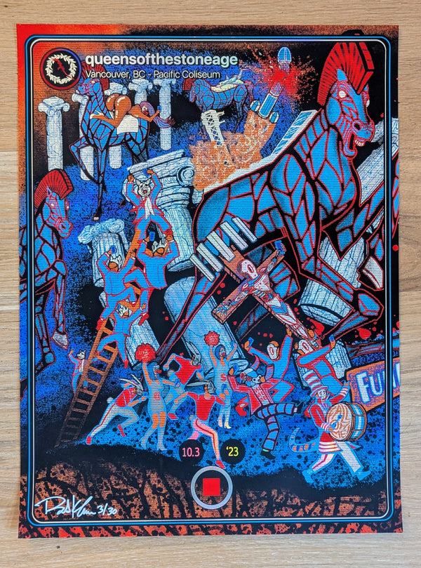 Queens of the Stone Age Vancouver 2023 (FOIL) by Brad Klausen