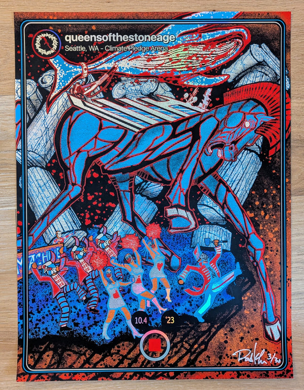Queens of the Stone Age Seattle 2023 (FOIL) by Brad Klausen