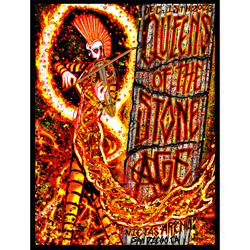 Queens of the Stone Age San Diego 2023 by Brad Klausen, 18" x 24" Screen Print