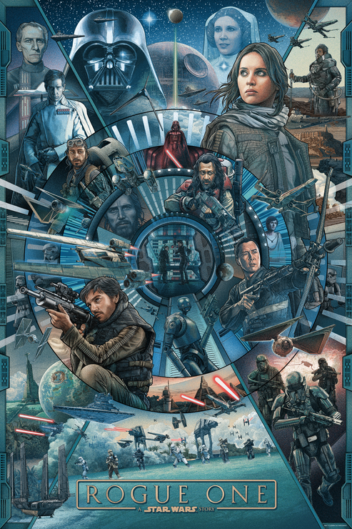 Star Wars Rogue One by Ise Ananphada, 24" x 36" Screen Print