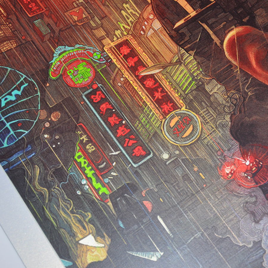 Blade Runner (Rosen White) by Krzysztof Domaradzki, 24" x 36" Screen Print