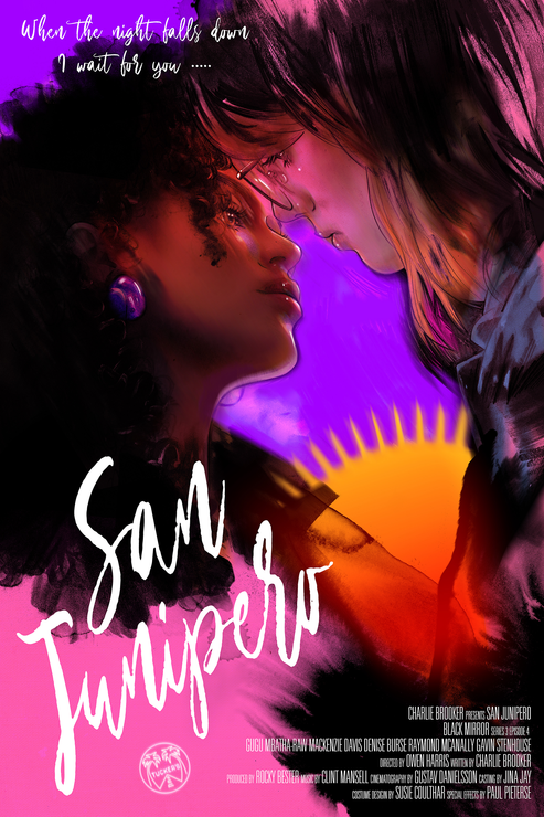 Black Mirror (San Junipero) by Tula Lotay, 24" x 36" Screen Print