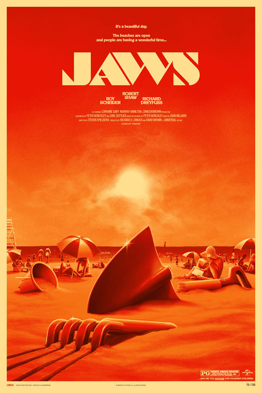 Jaws by Matt Ryan Tobin, 24" x 36" Screen Print