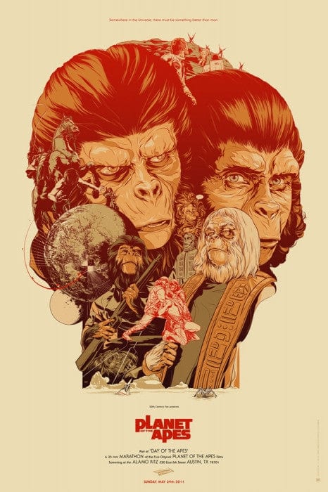 Planet of the Apes (AP) by Martin Ansin, 24" x 36" Screen Print