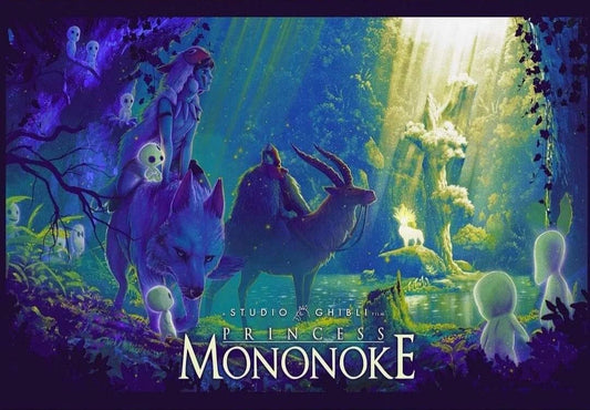 Princess Mononoke (AP) by Juan Ramos, 36" x 24" Screen Print