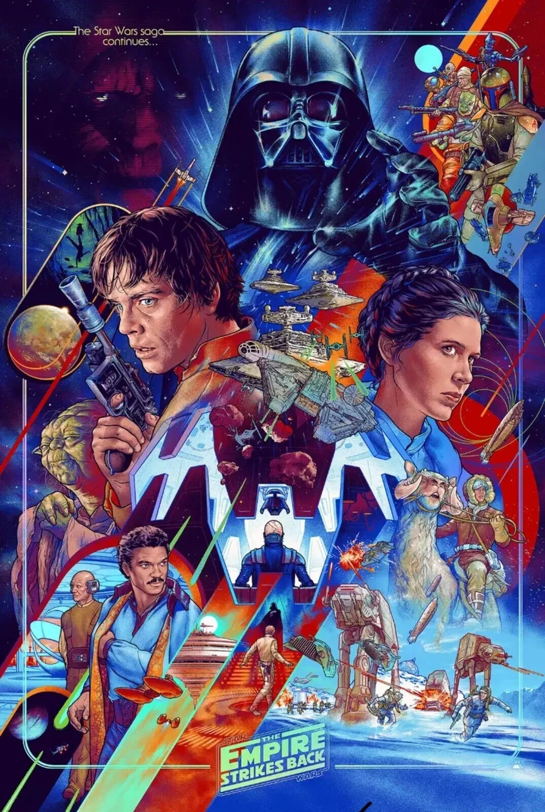 Star Wars The Empire Strikes Back by Martin Ansin, 24" x 36" Screen Print