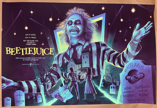 Beetlejuice by Matt Ryan Tobin, 24" x 36" Screen Print