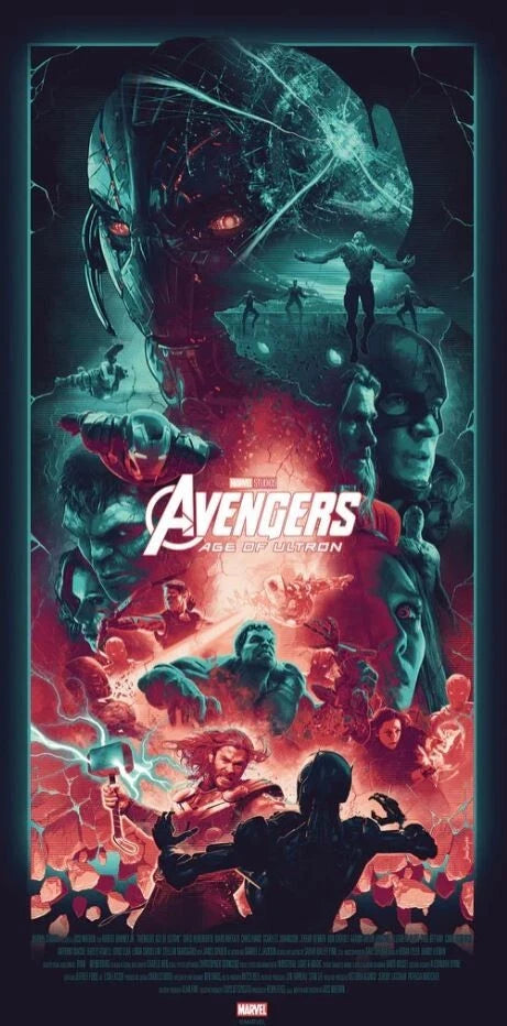 Avengers Age of Ultron by John Guydo, 18" x 36" Screen Print