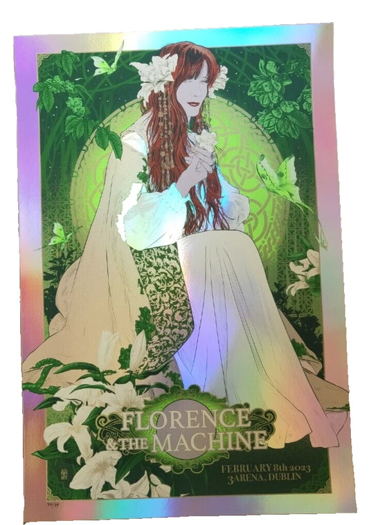 Florence and the Machine Dublin 2023 (FOIL) by Vance Kelly, 20" x 30" Screen Print