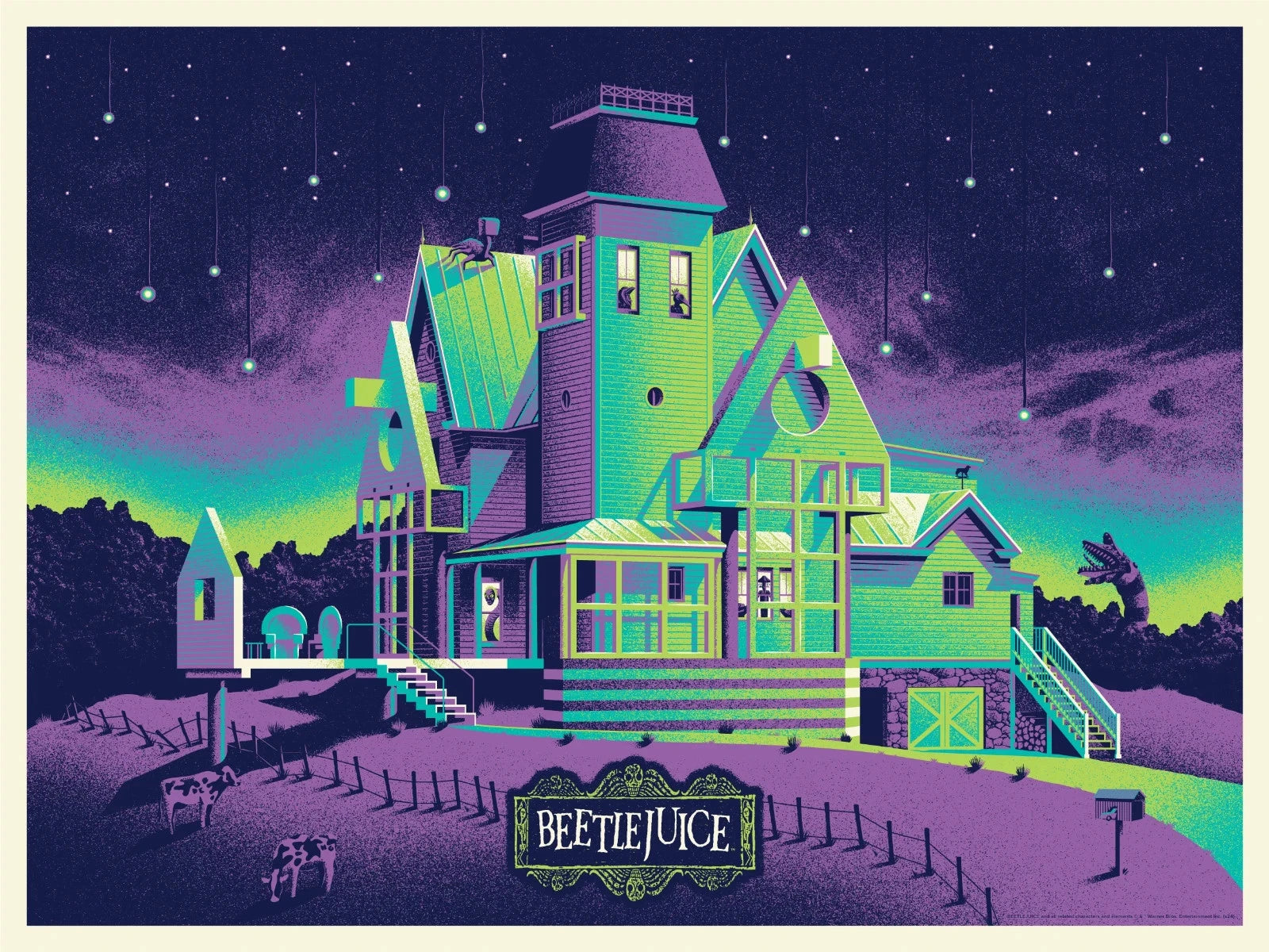 Beetlejuice by DKNG, 24" x 18" Screen Print
